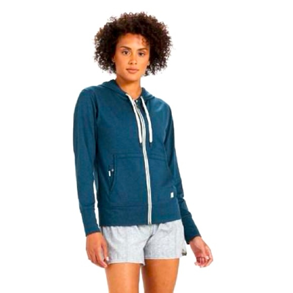 Vuori Halo Performance Hoodie in Indigo Heather Size X-Small